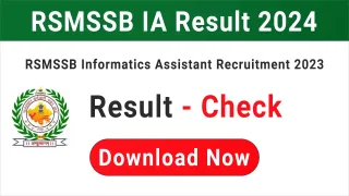 RSMSSB Informatics Assistent (IA) Final Result 2025 Declared