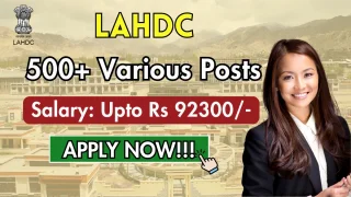 LAHD-SSRB Recruitment 2025 - Apply Online 534 Posts