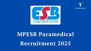 Madhya Pradesh Paramedical Recruitment 2025 Apply Online 752 Posts