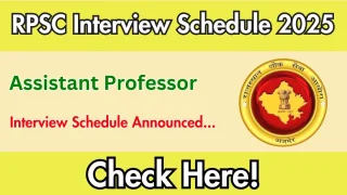 RPSC Assistant Professor, Librarian & PTI Interview Letter 2023