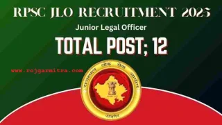 RPSC JLO (jda) Recruitment 2025 Total Post 12